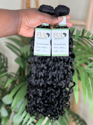 Water Curly Wefted Bundle