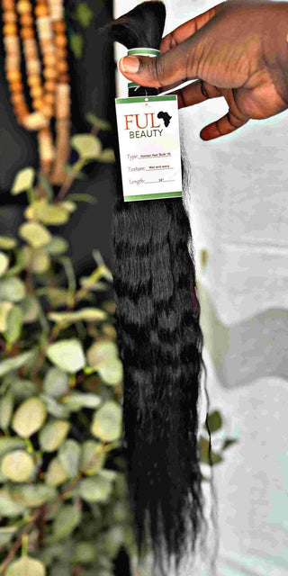 100g bundle of Fula Beauty Wet and Wavy 100% human hair with brand tag