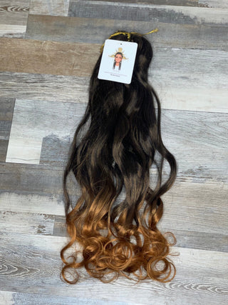 Caramel Tips French Curl synthetic braiding hair - Fula Beauty