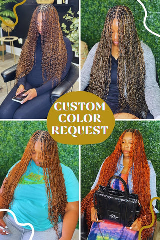 Custom Color Request — real client results collage, Fula Beauty